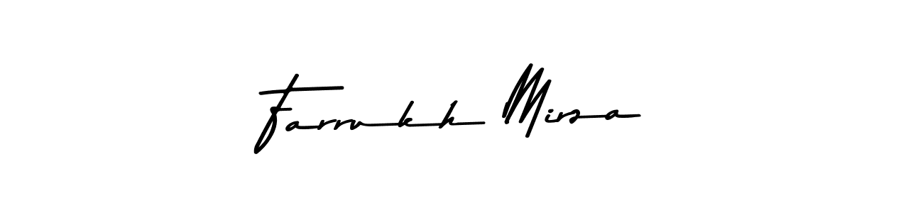 Design your own signature with our free online signature maker. With this signature software, you can create a handwritten (Asem Kandis PERSONAL USE) signature for name Farrukh Mirza. Farrukh Mirza signature style 9 images and pictures png