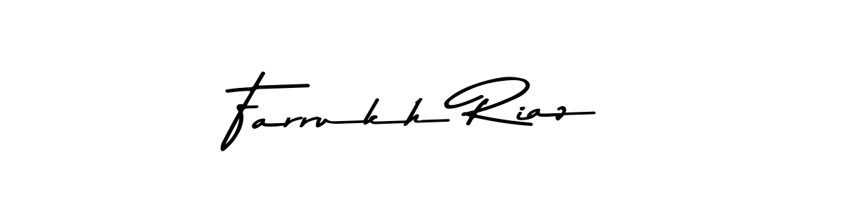 Design your own signature with our free online signature maker. With this signature software, you can create a handwritten (Asem Kandis PERSONAL USE) signature for name Farrukh Riaz. Farrukh Riaz signature style 9 images and pictures png