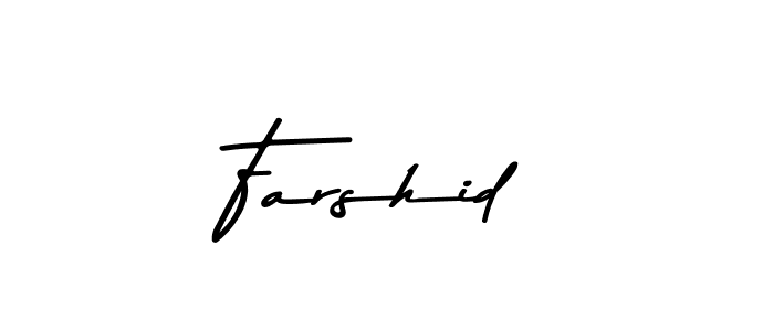 Make a beautiful signature design for name Farshid. With this signature (Asem Kandis PERSONAL USE) style, you can create a handwritten signature for free. Farshid signature style 9 images and pictures png