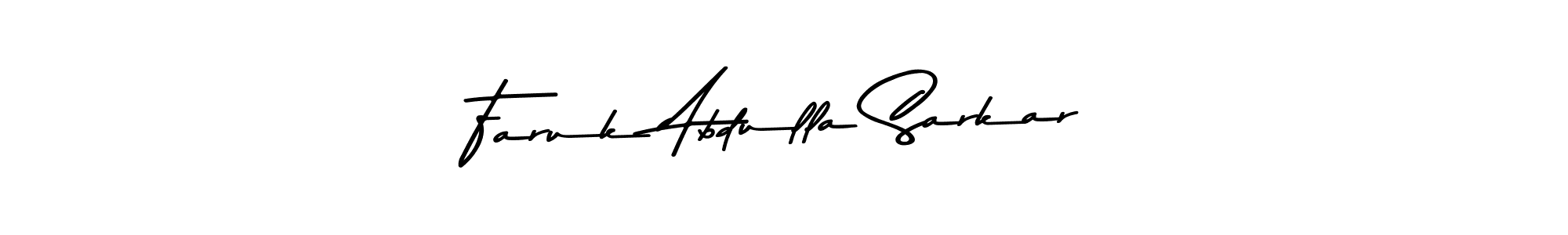 Make a beautiful signature design for name Faruk Abdulla Sarkar. With this signature (Asem Kandis PERSONAL USE) style, you can create a handwritten signature for free. Faruk Abdulla Sarkar signature style 9 images and pictures png