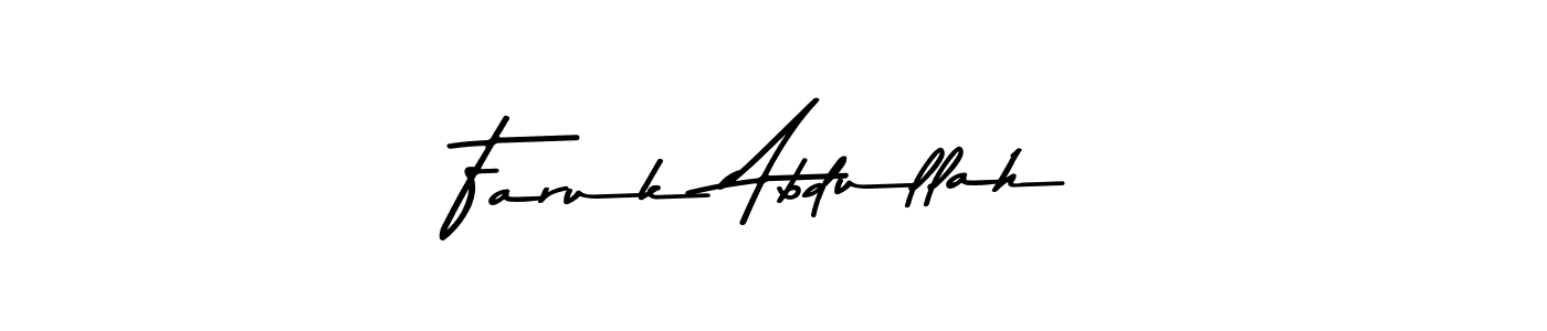 Create a beautiful signature design for name Faruk Abdullah. With this signature (Asem Kandis PERSONAL USE) fonts, you can make a handwritten signature for free. Faruk Abdullah signature style 9 images and pictures png