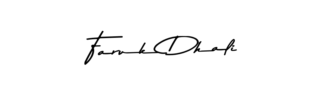 Use a signature maker to create a handwritten signature online. With this signature software, you can design (Asem Kandis PERSONAL USE) your own signature for name Faruk Dhali. Faruk Dhali signature style 9 images and pictures png