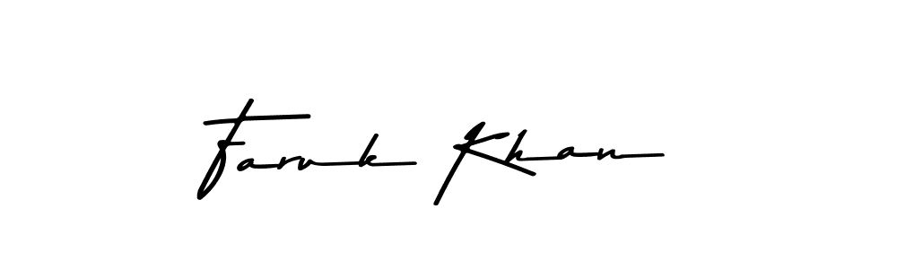 Create a beautiful signature design for name Faruk Khan. With this signature (Asem Kandis PERSONAL USE) fonts, you can make a handwritten signature for free. Faruk Khan signature style 9 images and pictures png