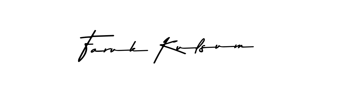 Use a signature maker to create a handwritten signature online. With this signature software, you can design (Asem Kandis PERSONAL USE) your own signature for name Faruk Kulsum. Faruk Kulsum signature style 9 images and pictures png