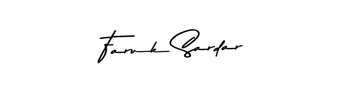 Create a beautiful signature design for name Faruk Sardar. With this signature (Asem Kandis PERSONAL USE) fonts, you can make a handwritten signature for free. Faruk Sardar signature style 9 images and pictures png