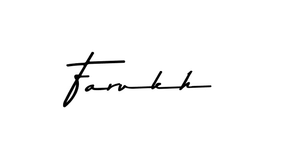 Also You can easily find your signature by using the search form. We will create Farukh name handwritten signature images for you free of cost using Asem Kandis PERSONAL USE sign style. Farukh signature style 9 images and pictures png