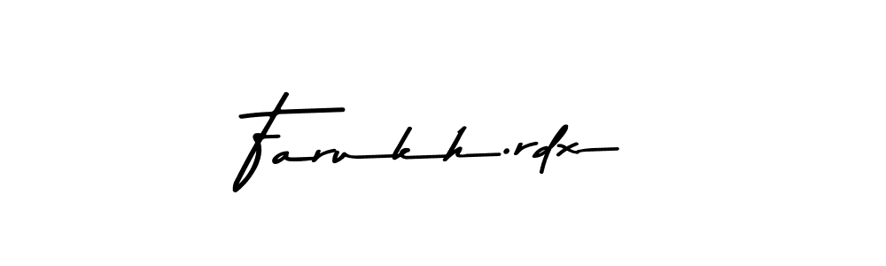 The best way (Asem Kandis PERSONAL USE) to make a short signature is to pick only two or three words in your name. The name Farukh.rdx include a total of six letters. For converting this name. Farukh.rdx signature style 9 images and pictures png