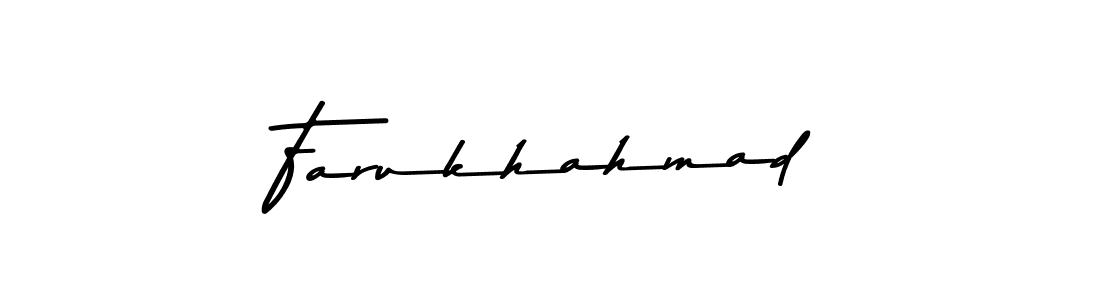Make a beautiful signature design for name Farukhahmad. With this signature (Asem Kandis PERSONAL USE) style, you can create a handwritten signature for free. Farukhahmad signature style 9 images and pictures png