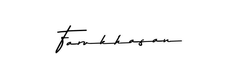 Create a beautiful signature design for name Farukhasan. With this signature (Asem Kandis PERSONAL USE) fonts, you can make a handwritten signature for free. Farukhasan signature style 9 images and pictures png