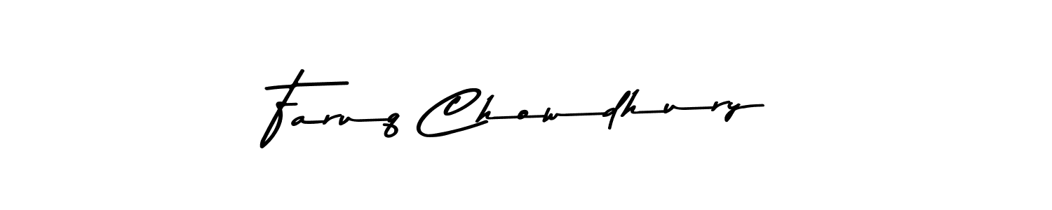 Design your own signature with our free online signature maker. With this signature software, you can create a handwritten (Asem Kandis PERSONAL USE) signature for name Faruq Chowdhury. Faruq Chowdhury signature style 9 images and pictures png