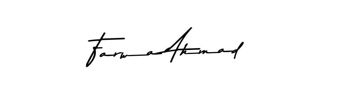 The best way (Asem Kandis PERSONAL USE) to make a short signature is to pick only two or three words in your name. The name Farwa Ahmad include a total of six letters. For converting this name. Farwa Ahmad signature style 9 images and pictures png