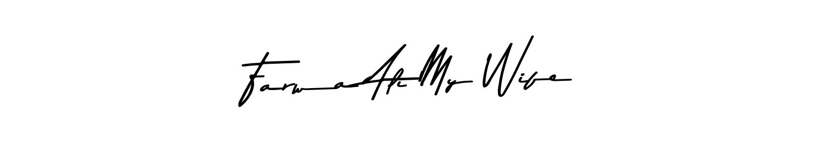 Use a signature maker to create a handwritten signature online. With this signature software, you can design (Asem Kandis PERSONAL USE) your own signature for name Farwa Ali My Wife. Farwa Ali My Wife signature style 9 images and pictures png