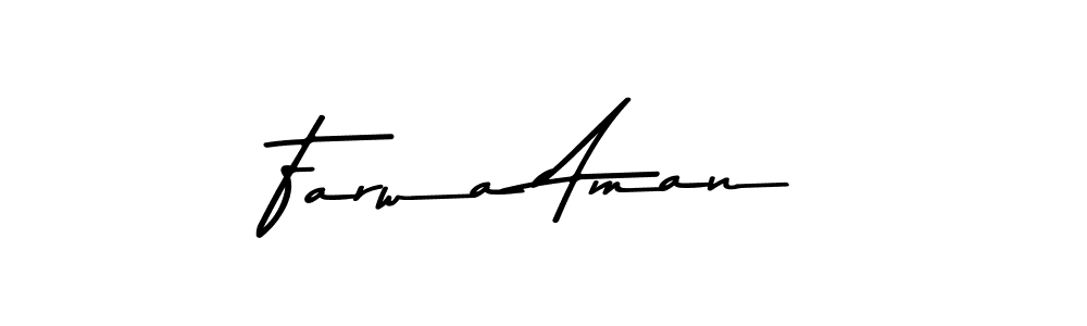 You can use this online signature creator to create a handwritten signature for the name Farwa Aman. This is the best online autograph maker. Farwa Aman signature style 9 images and pictures png