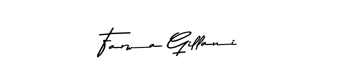 Use a signature maker to create a handwritten signature online. With this signature software, you can design (Asem Kandis PERSONAL USE) your own signature for name Farwa Gillani. Farwa Gillani signature style 9 images and pictures png