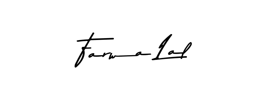How to make Farwa Lal name signature. Use Asem Kandis PERSONAL USE style for creating short signs online. This is the latest handwritten sign. Farwa Lal signature style 9 images and pictures png
