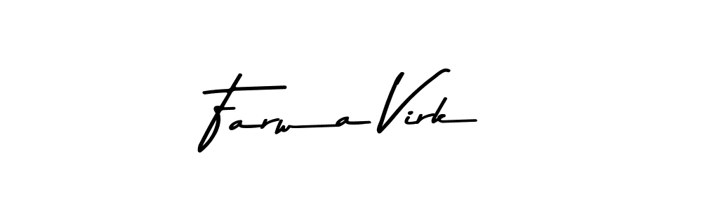 You should practise on your own different ways (Asem Kandis PERSONAL USE) to write your name (Farwa Virk) in signature. don't let someone else do it for you. Farwa Virk signature style 9 images and pictures png