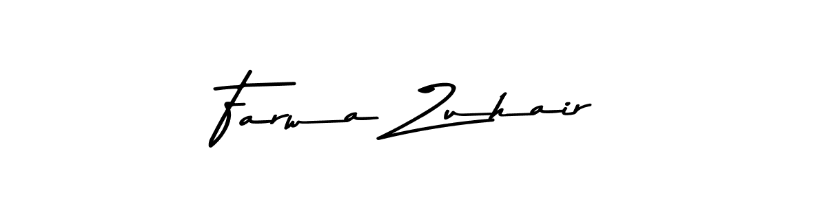 The best way (Asem Kandis PERSONAL USE) to make a short signature is to pick only two or three words in your name. The name Farwa Zuhair include a total of six letters. For converting this name. Farwa Zuhair signature style 9 images and pictures png
