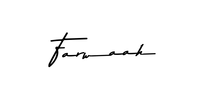 Design your own signature with our free online signature maker. With this signature software, you can create a handwritten (Asem Kandis PERSONAL USE) signature for name Farwaah. Farwaah signature style 9 images and pictures png