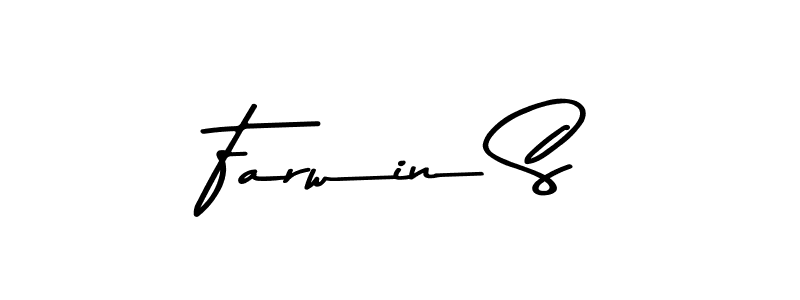 The best way (Asem Kandis PERSONAL USE) to make a short signature is to pick only two or three words in your name. The name Farwin S include a total of six letters. For converting this name. Farwin S signature style 9 images and pictures png