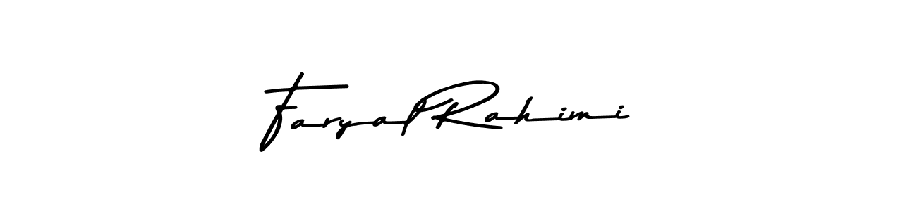 You should practise on your own different ways (Asem Kandis PERSONAL USE) to write your name (Faryal Rahimi) in signature. don't let someone else do it for you. Faryal Rahimi signature style 9 images and pictures png