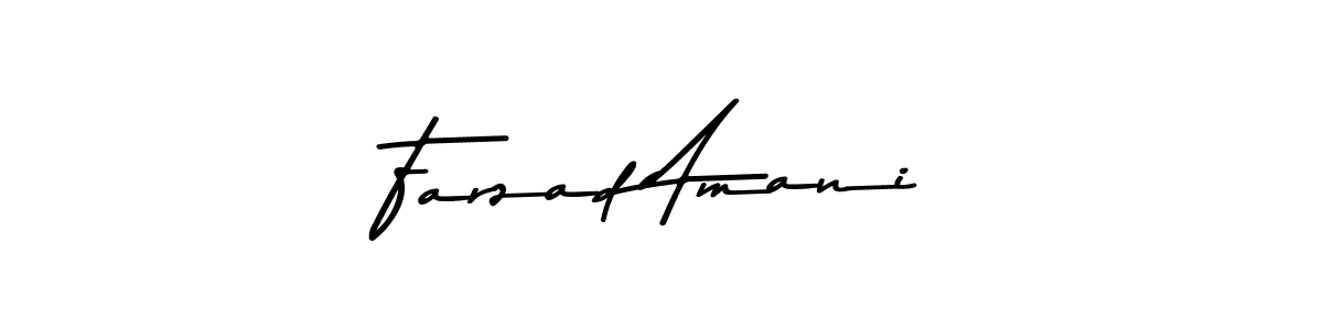 Create a beautiful signature design for name Farzad Amani. With this signature (Asem Kandis PERSONAL USE) fonts, you can make a handwritten signature for free. Farzad Amani signature style 9 images and pictures png
