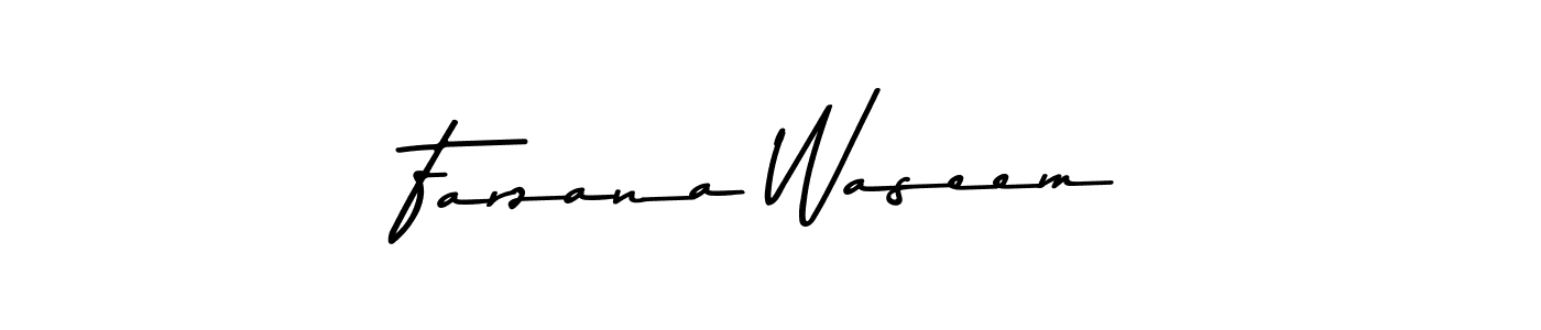 Also You can easily find your signature by using the search form. We will create Farzana Waseem name handwritten signature images for you free of cost using Asem Kandis PERSONAL USE sign style. Farzana Waseem signature style 9 images and pictures png