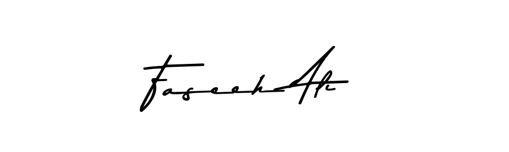 How to make Faseeh Ali name signature. Use Asem Kandis PERSONAL USE style for creating short signs online. This is the latest handwritten sign. Faseeh Ali signature style 9 images and pictures png