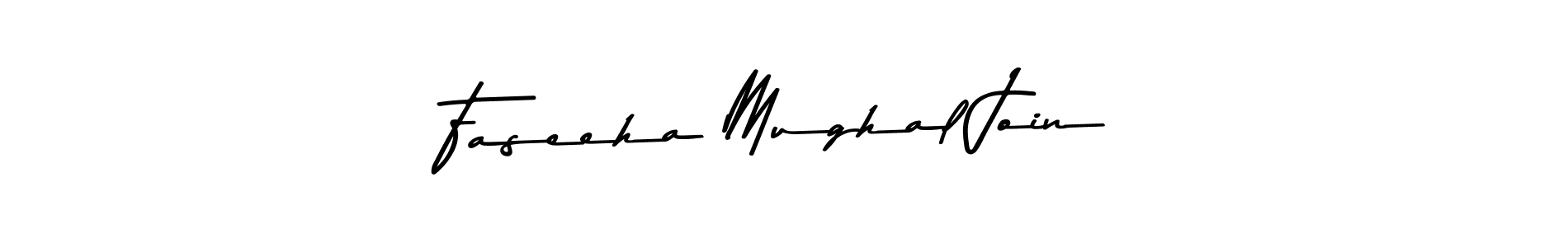 Make a beautiful signature design for name Faseeha Mughal Join. Use this online signature maker to create a handwritten signature for free. Faseeha Mughal Join signature style 9 images and pictures png