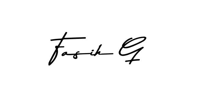 Make a beautiful signature design for name Fasih G. With this signature (Asem Kandis PERSONAL USE) style, you can create a handwritten signature for free. Fasih G signature style 9 images and pictures png