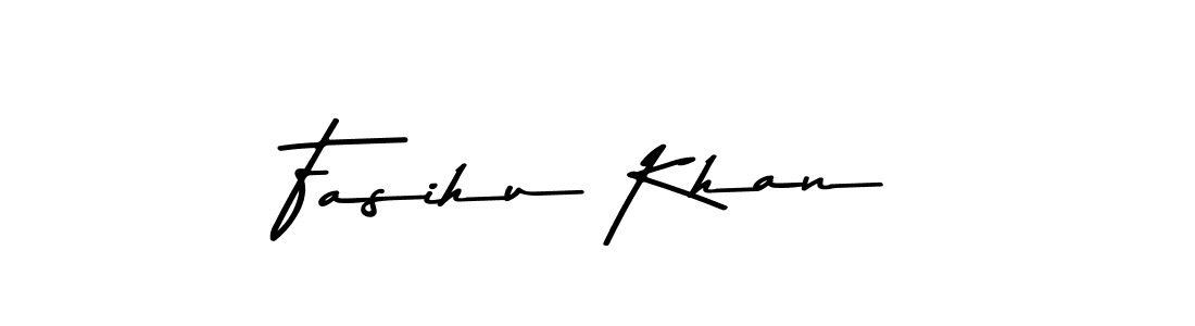 How to make Fasihu Khan name signature. Use Asem Kandis PERSONAL USE style for creating short signs online. This is the latest handwritten sign. Fasihu Khan signature style 9 images and pictures png