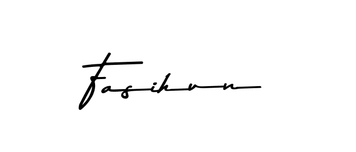 How to make Fasihun name signature. Use Asem Kandis PERSONAL USE style for creating short signs online. This is the latest handwritten sign. Fasihun signature style 9 images and pictures png
