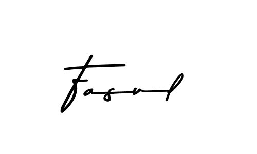 Design your own signature with our free online signature maker. With this signature software, you can create a handwritten (Asem Kandis PERSONAL USE) signature for name Fasul. Fasul signature style 9 images and pictures png