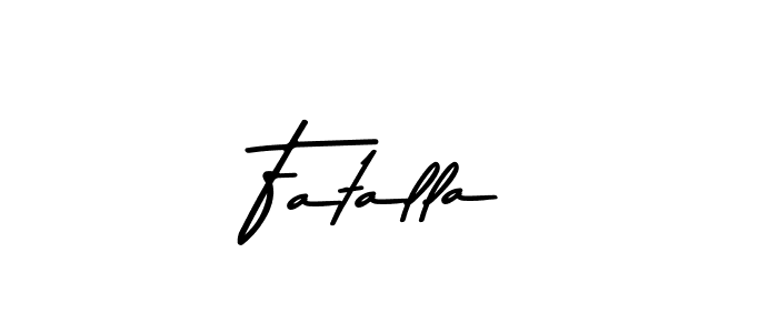 Use a signature maker to create a handwritten signature online. With this signature software, you can design (Asem Kandis PERSONAL USE) your own signature for name Fatalla. Fatalla signature style 9 images and pictures png