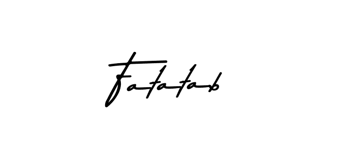 Use a signature maker to create a handwritten signature online. With this signature software, you can design (Asem Kandis PERSONAL USE) your own signature for name Fatatab. Fatatab signature style 9 images and pictures png