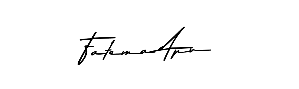 How to make Fatema Apu name signature. Use Asem Kandis PERSONAL USE style for creating short signs online. This is the latest handwritten sign. Fatema Apu signature style 9 images and pictures png