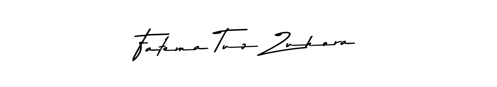 Create a beautiful signature design for name Fatema Tuz Zuhora. With this signature (Asem Kandis PERSONAL USE) fonts, you can make a handwritten signature for free. Fatema Tuz Zuhora signature style 9 images and pictures png