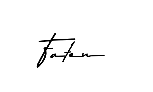 The best way (Asem Kandis PERSONAL USE) to make a short signature is to pick only two or three words in your name. The name Faten include a total of six letters. For converting this name. Faten signature style 9 images and pictures png