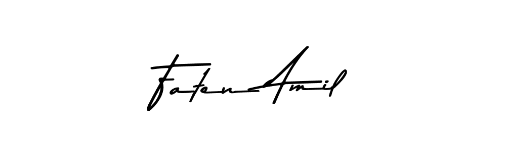 You can use this online signature creator to create a handwritten signature for the name Faten Amil. This is the best online autograph maker. Faten Amil signature style 9 images and pictures png