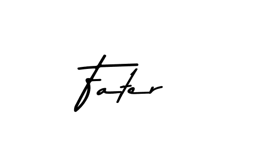 You should practise on your own different ways (Asem Kandis PERSONAL USE) to write your name (Fater) in signature. don't let someone else do it for you. Fater signature style 9 images and pictures png