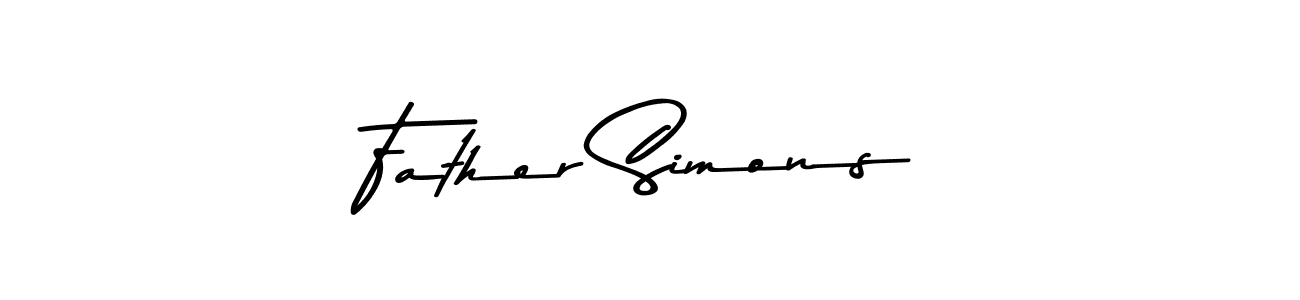 How to Draw Father Simons signature style? Asem Kandis PERSONAL USE is a latest design signature styles for name Father Simons. Father Simons signature style 9 images and pictures png