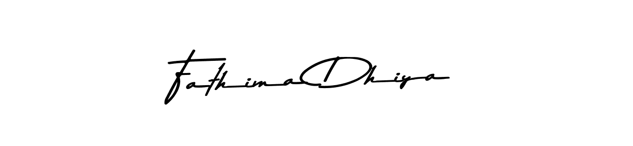 How to make Fathima Dhiya signature? Asem Kandis PERSONAL USE is a professional autograph style. Create handwritten signature for Fathima Dhiya name. Fathima Dhiya signature style 9 images and pictures png