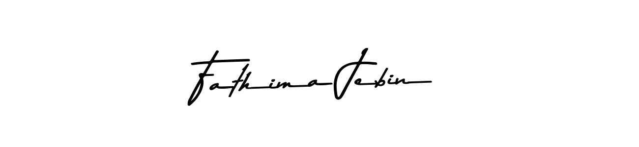 Also You can easily find your signature by using the search form. We will create Fathima Jebin name handwritten signature images for you free of cost using Asem Kandis PERSONAL USE sign style. Fathima Jebin signature style 9 images and pictures png