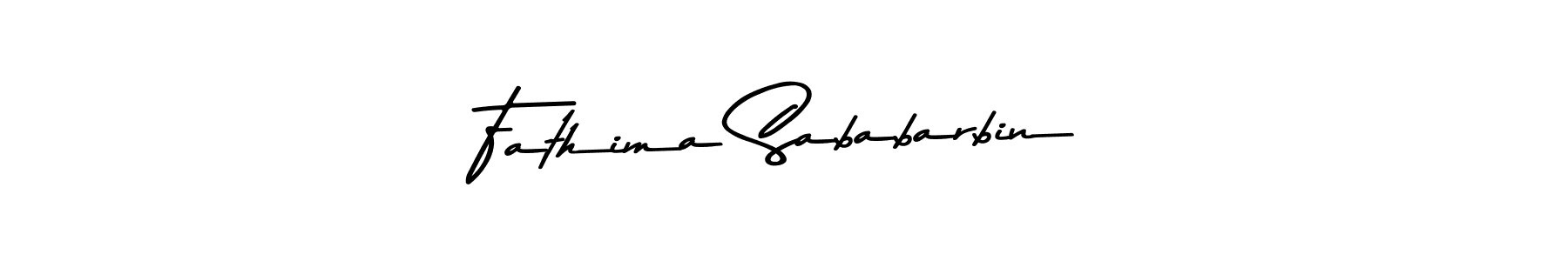 Create a beautiful signature design for name Fathima Sababarbin. With this signature (Asem Kandis PERSONAL USE) fonts, you can make a handwritten signature for free. Fathima Sababarbin signature style 9 images and pictures png