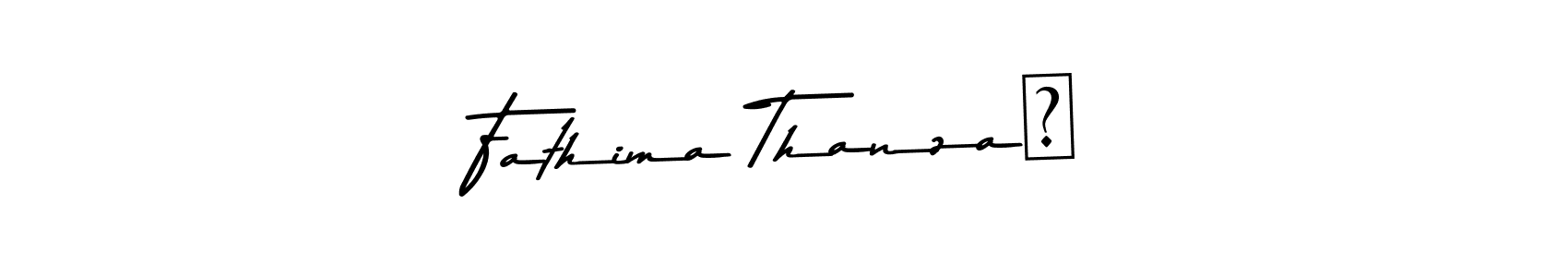 The best way (Asem Kandis PERSONAL USE) to make a short signature is to pick only two or three words in your name. The name Fathima Thanza⭐ include a total of six letters. For converting this name. Fathima Thanza⭐ signature style 9 images and pictures png