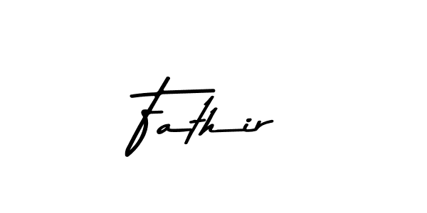 Create a beautiful signature design for name Fathir. With this signature (Asem Kandis PERSONAL USE) fonts, you can make a handwritten signature for free. Fathir signature style 9 images and pictures png