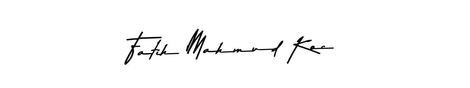 You should practise on your own different ways (Asem Kandis PERSONAL USE) to write your name (Fatih Mahmud Koc) in signature. don't let someone else do it for you. Fatih Mahmud Koc signature style 9 images and pictures png