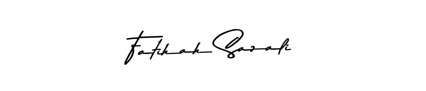 Design your own signature with our free online signature maker. With this signature software, you can create a handwritten (Asem Kandis PERSONAL USE) signature for name Fatihah Sazali. Fatihah Sazali signature style 9 images and pictures png