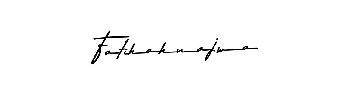 Fatihahnajwa stylish signature style. Best Handwritten Sign (Asem Kandis PERSONAL USE) for my name. Handwritten Signature Collection Ideas for my name Fatihahnajwa. Fatihahnajwa signature style 9 images and pictures png