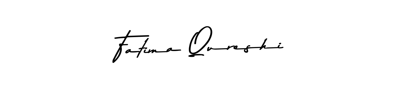 How to make Fatima Qureshi name signature. Use Asem Kandis PERSONAL USE style for creating short signs online. This is the latest handwritten sign. Fatima Qureshi signature style 9 images and pictures png