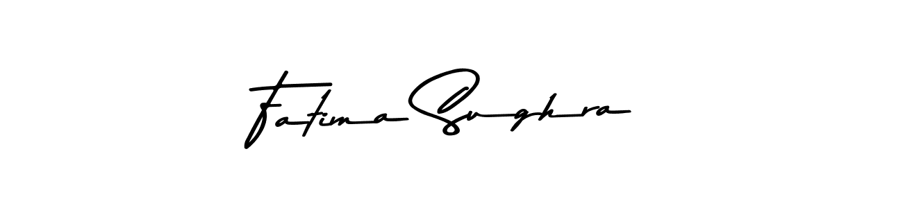 How to make Fatima Sughra name signature. Use Asem Kandis PERSONAL USE style for creating short signs online. This is the latest handwritten sign. Fatima Sughra signature style 9 images and pictures png